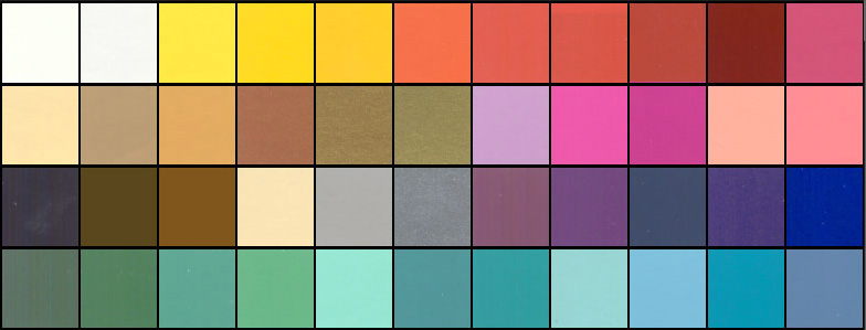 Matthews Paint Color Chart