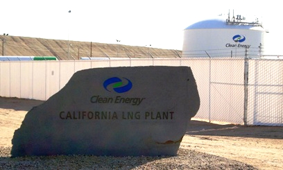 Mobile Sandblasted Rock Sign for Clean Energy Fuels in Boron CA