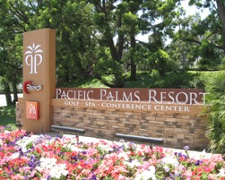 Entry Monument for Pacific Palms Resort in La Puente CA