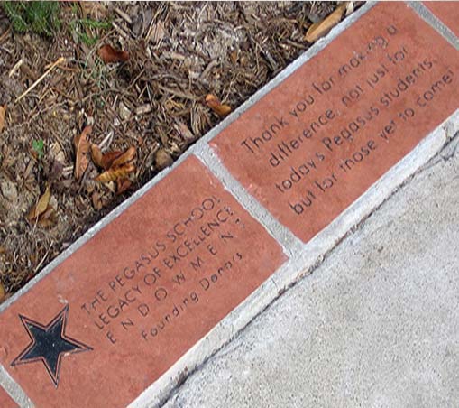 Donor Recognition Bricks Pegasus Elementary School Huntington Beach CA